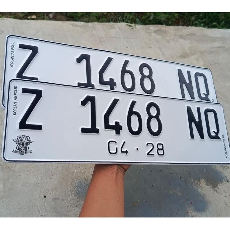 Sticker Plat Mobil Font Baru Plat Mobil