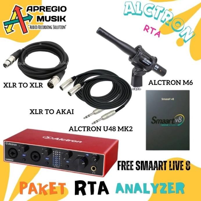 Terlaris Paket Rta Analyzer Speaker Alctron U48 M6 Lengkap Tinggal Pakai Free Smaart Live