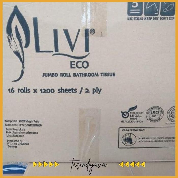 LIVI ECO TOILET JUMBO ROLL TISSUE / TISSUE ROLL JUMBO BEST PRODUCT