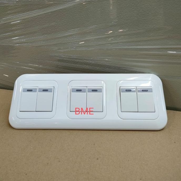 Diskon Panasonic Saklar 6 Gang Hotel Lampu Iluminasi 2 Arah