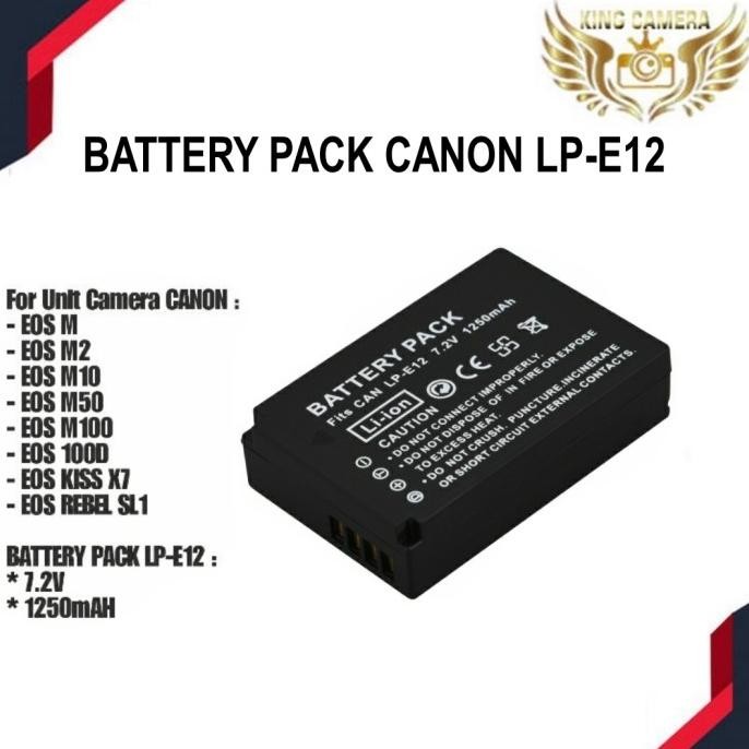 Battery Canon LP-E12 / Baterai Canon LP-E12 Compatible