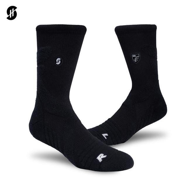 New Kaos Kaki Olahraga Basket Hitam Polos - Pitch | IBL x Stayhoops Socks Pria Wanita Allsize