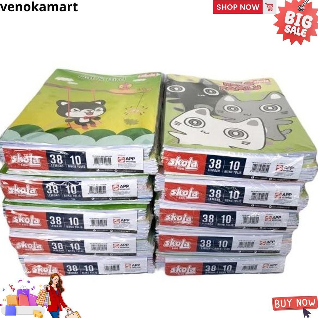 

Buku Tulis Skola By Sidu 38 Lembar 1 Pak Isi 10Pcs D Promo 4.4