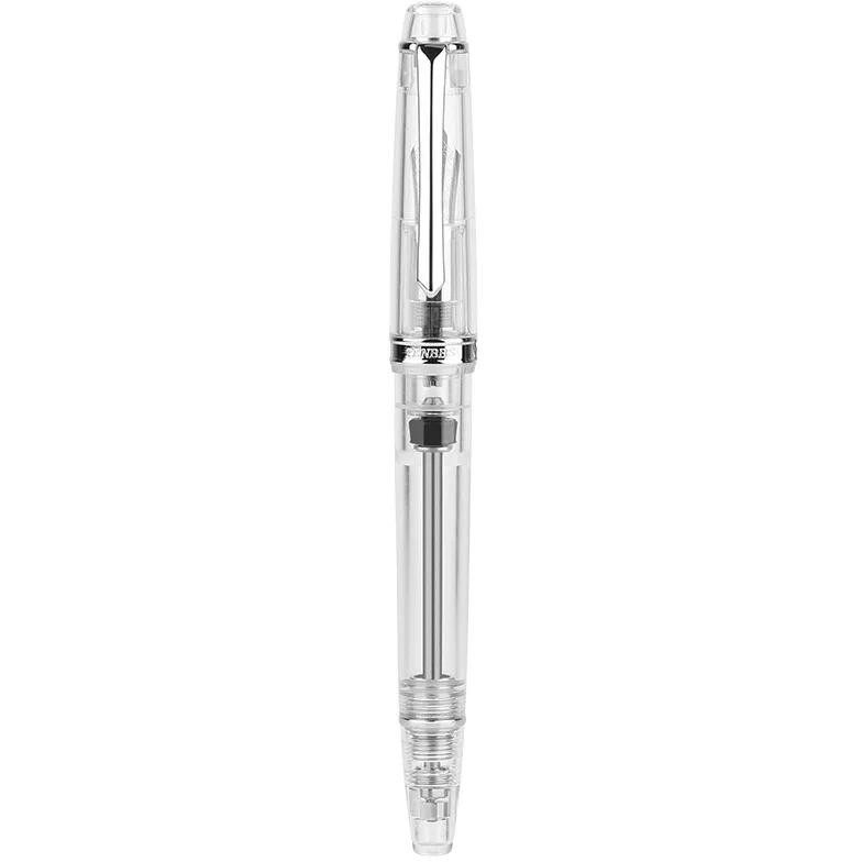 

Penbbs 268 Resin Vacuum Filling Fully Transparent Fountain Pen Iridium Ef/F/M Nib Writing Gift Pen Office Supplies Stationery