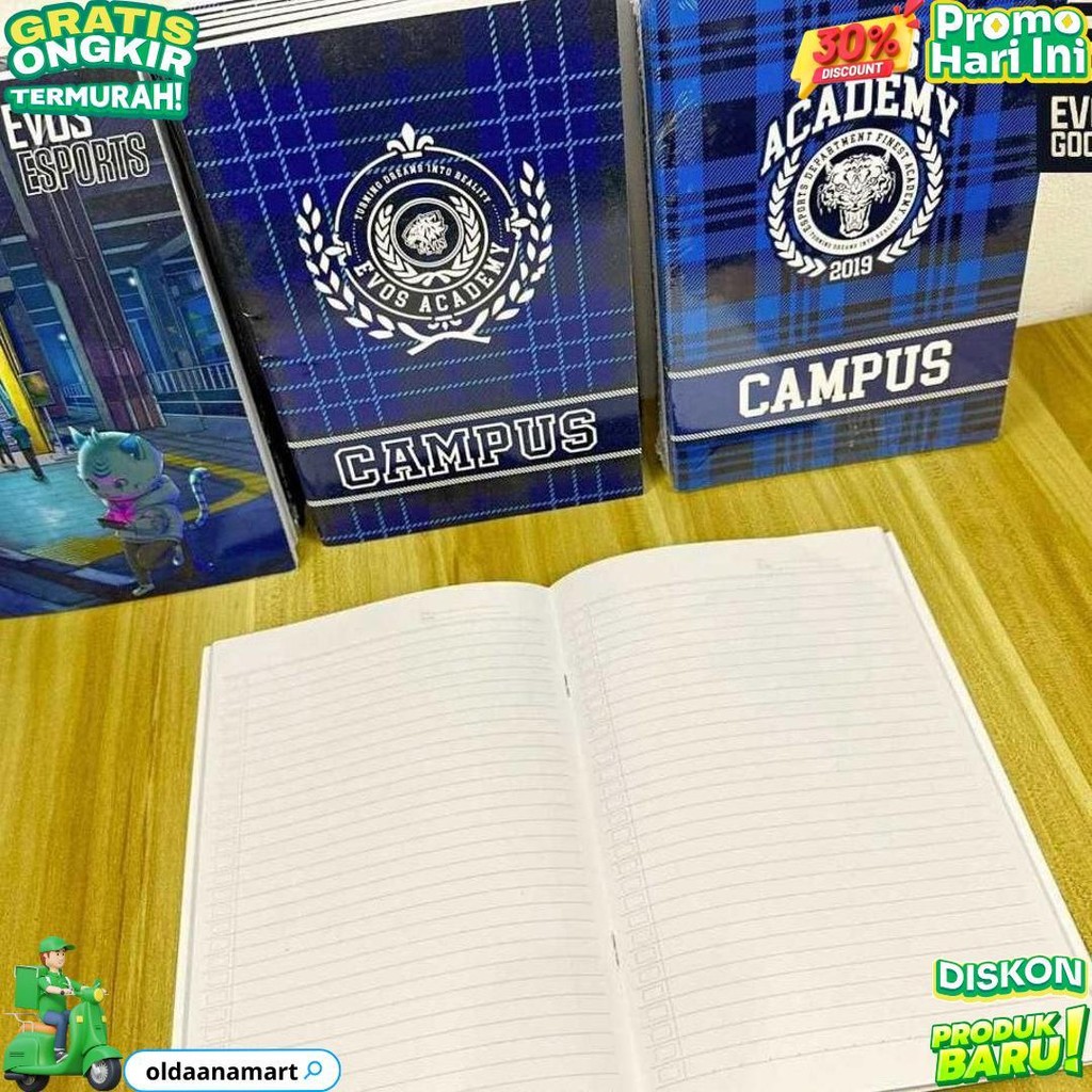 

[5 Buku - 42 Lembar] Buku Besar / Boxy - Evos Academy Campus - 42 Lembar D Terlaris