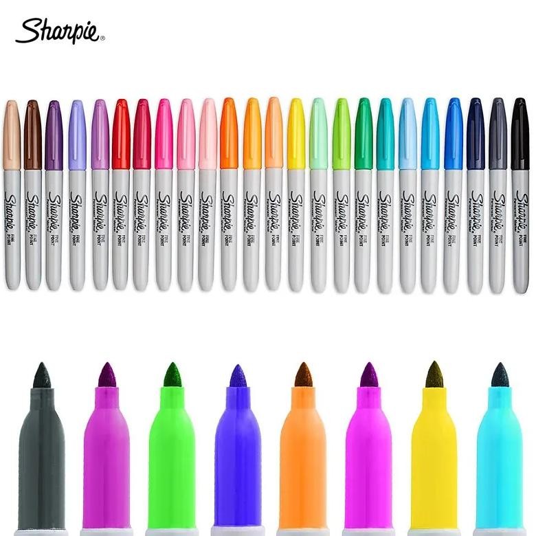 

2022 12/24 Piece Suit Sanford Sharpie Oil Pen Color Marker Art Pen Permanent Color Marker Office Stationery 1Mm