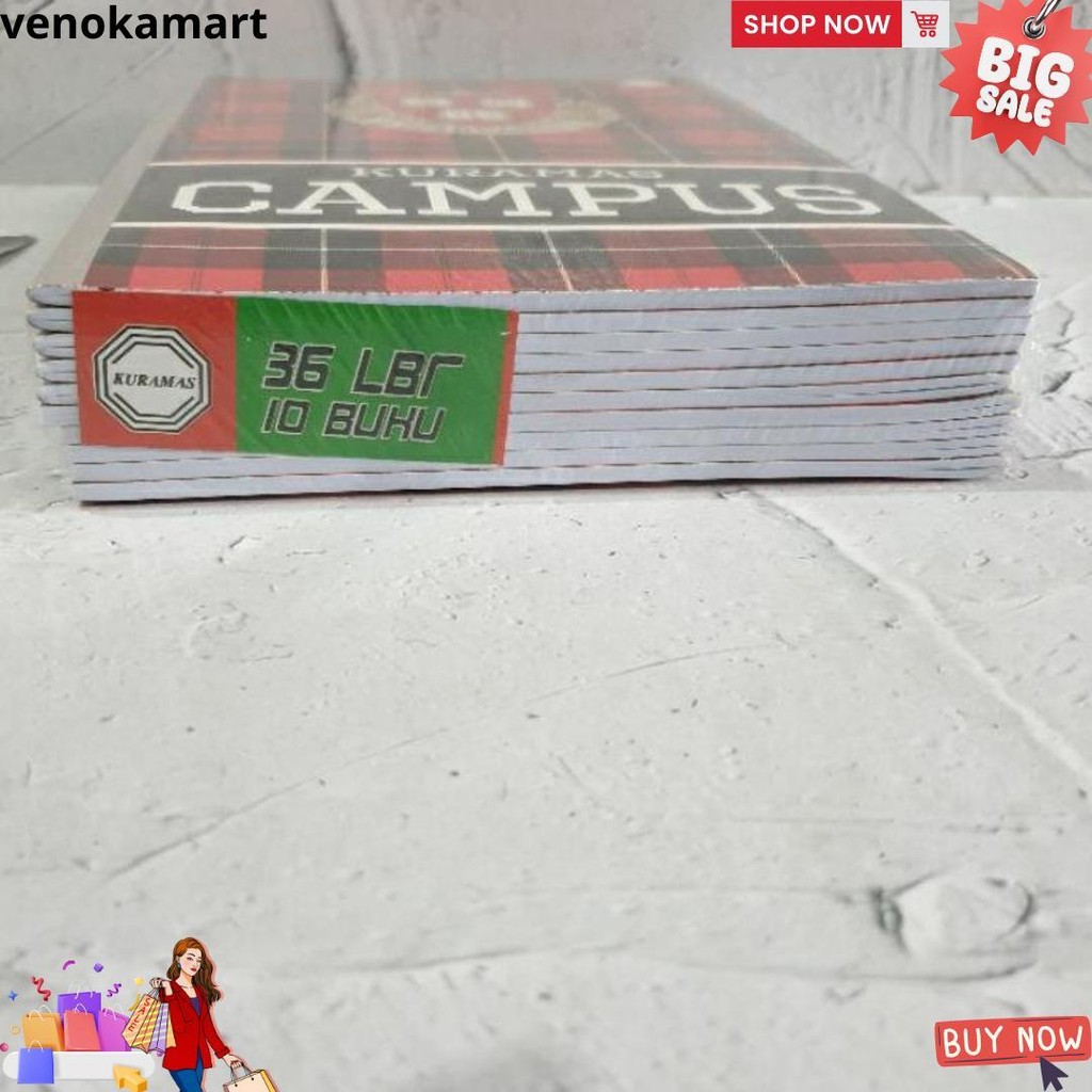 

(10 Pcs) Buku Tulis Campus Kuramas 36 Lembar Ukuran Panjang D Cod