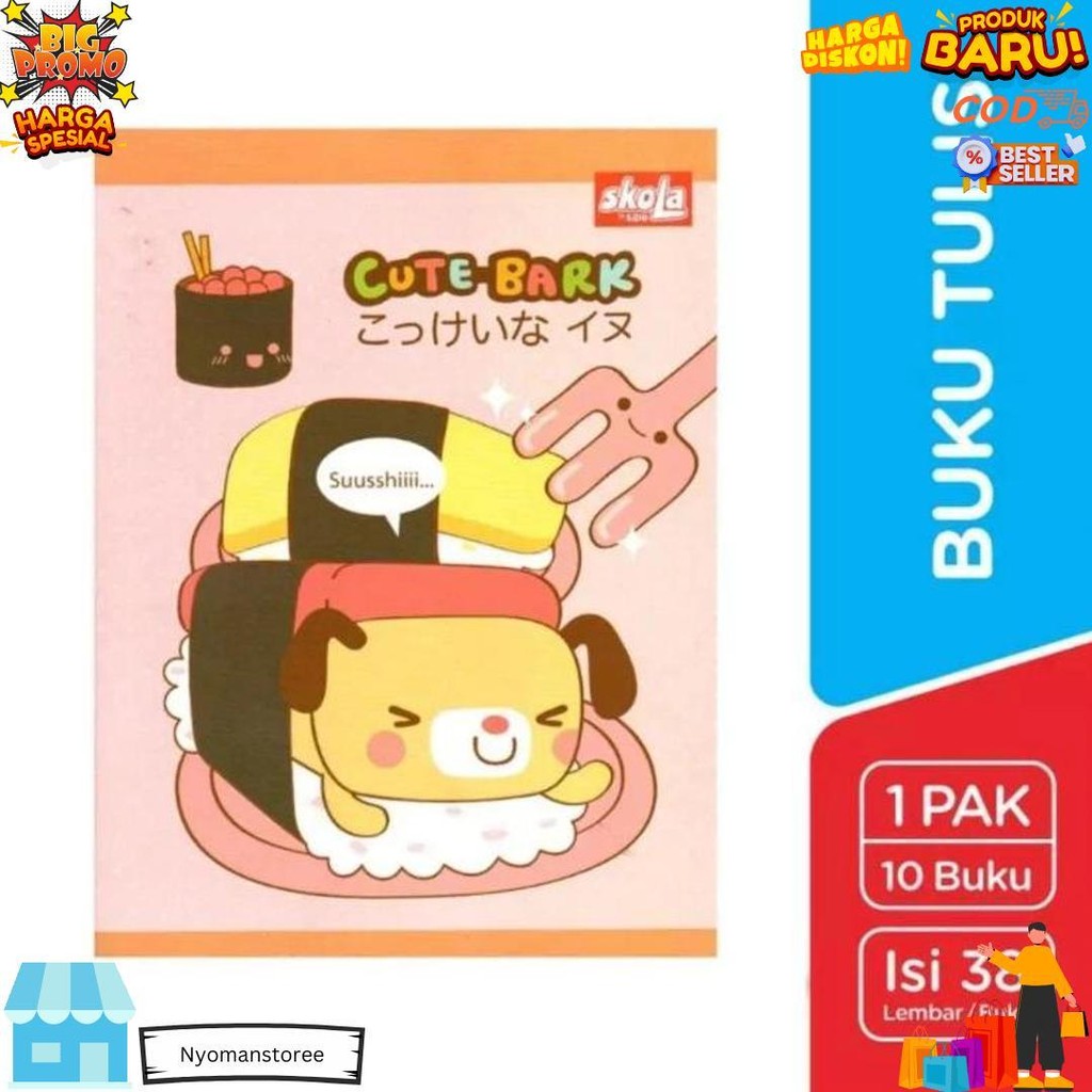 

[ Pak ] Buku Tulis Skola By Sidu 38 / 58 Lembar / Buku Tulis Skola 38 / 58 Grosir (Isi 10 Buku) D Best Seller
