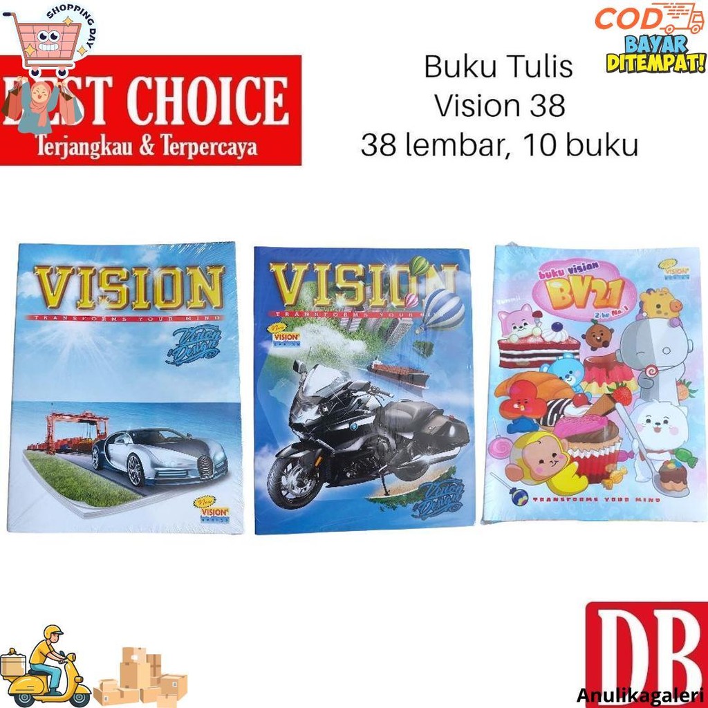 

Buku Tulis Vision 38 Lembar (10 Pcs) D Cod