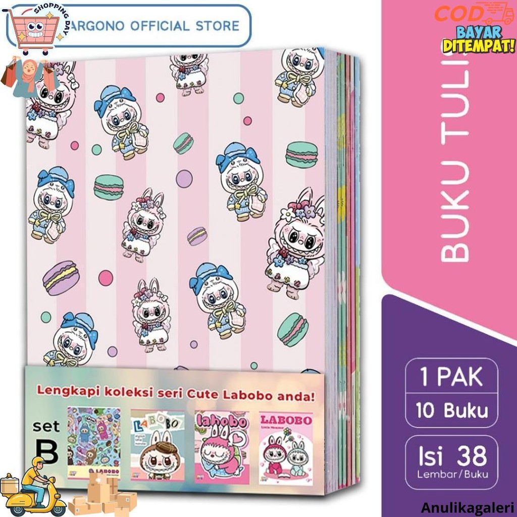 

Buku Tulis Cute Labobo La Bubu 38 Lembar - 10 Buku D Best Seller