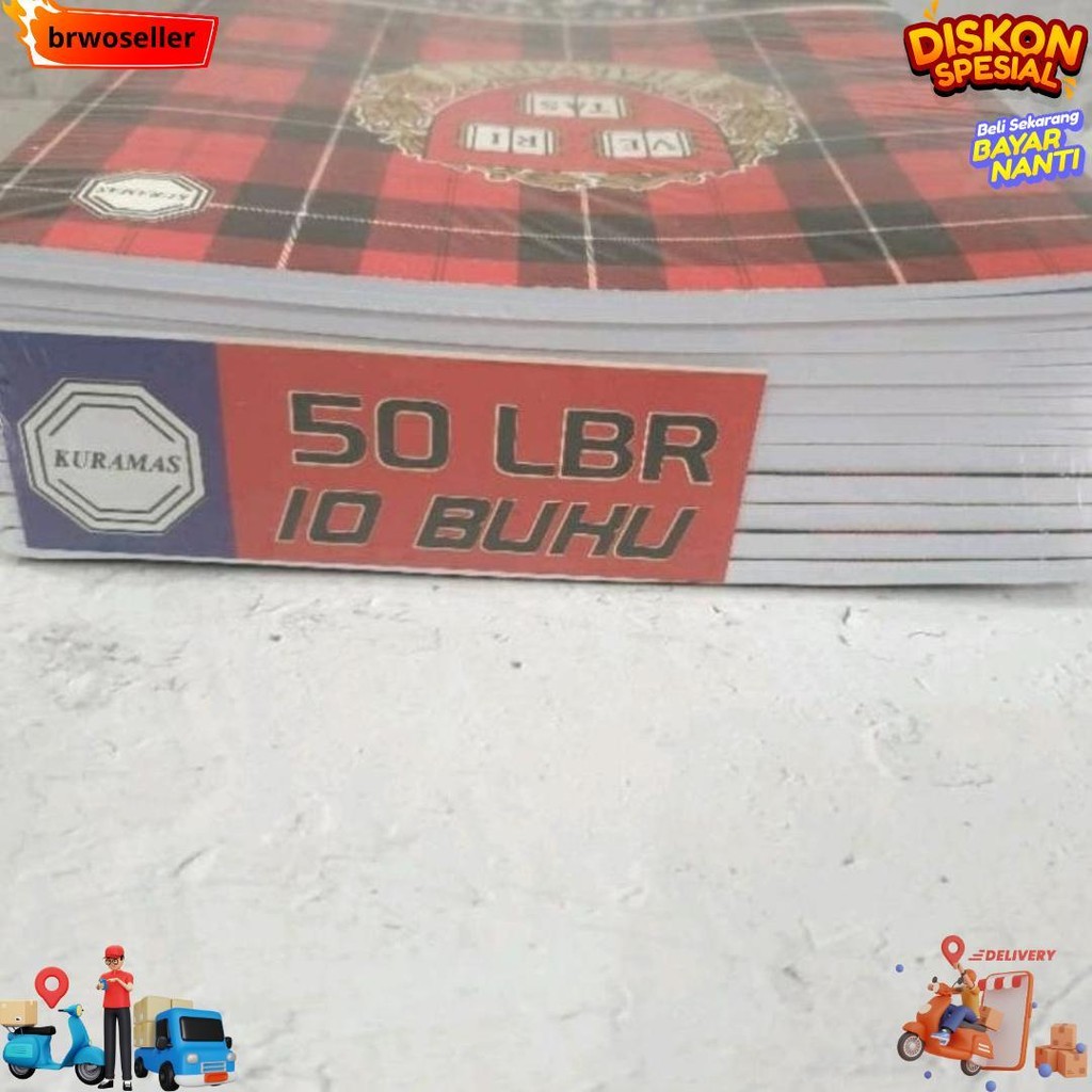 

(10 Pcs) Buku Tulis Campus Kuramas 50 Lembar D Cod