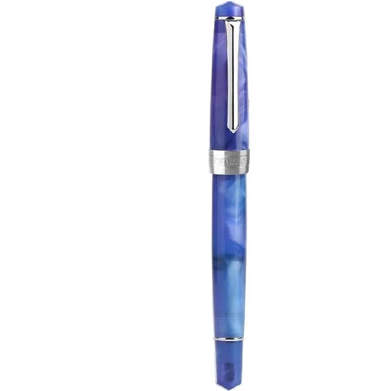 

Penbbs 309 Pistonfountain Pen Fine Nib 0.5Mm Multicolored Silver Clip Ink Pen Office Writing Gift Office Supplie Stationery