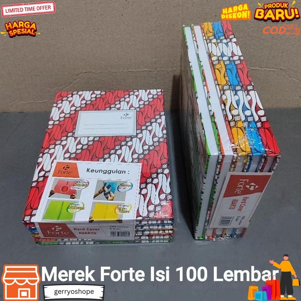 

1 Pak Buku Tulis Kwarto 100 Lembar & 80 Lembar Isi 5 Pcs D Promo 4.4