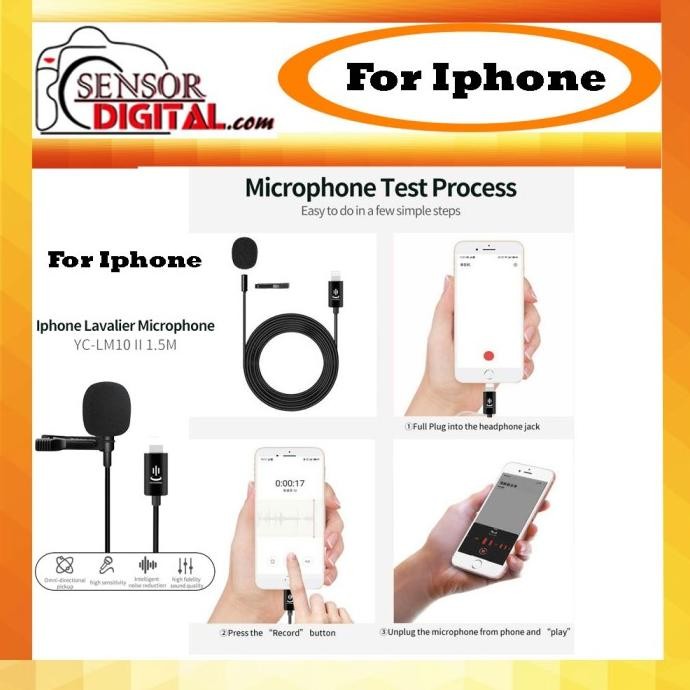 Microphone Clip-on Lightning Plug Lavalier iPhone JH-041
