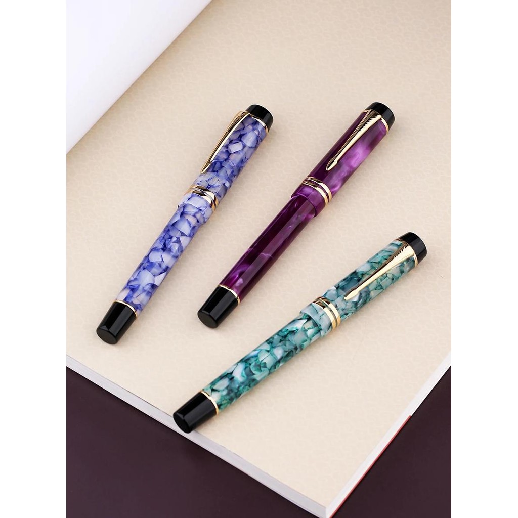 

Majohn M600S Resin Fountain Pen Iridium Ef 0.38Mm/F 0.5Mm Nib Ink Writing Gift Pen For Office School Supplies Stationery
