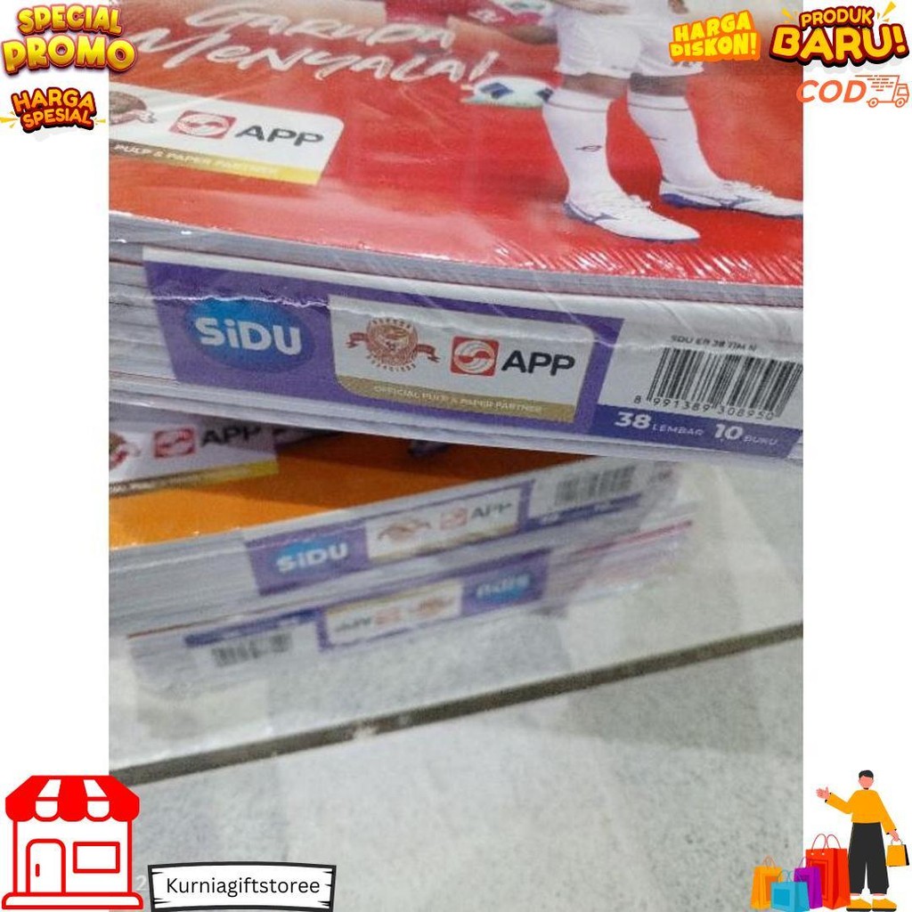 

Buku Tulis 40 Lembar Motif Coklat/Buku Sidu 40 /38Lembar Motif Sampul Coklat @10 Buku D Termurah