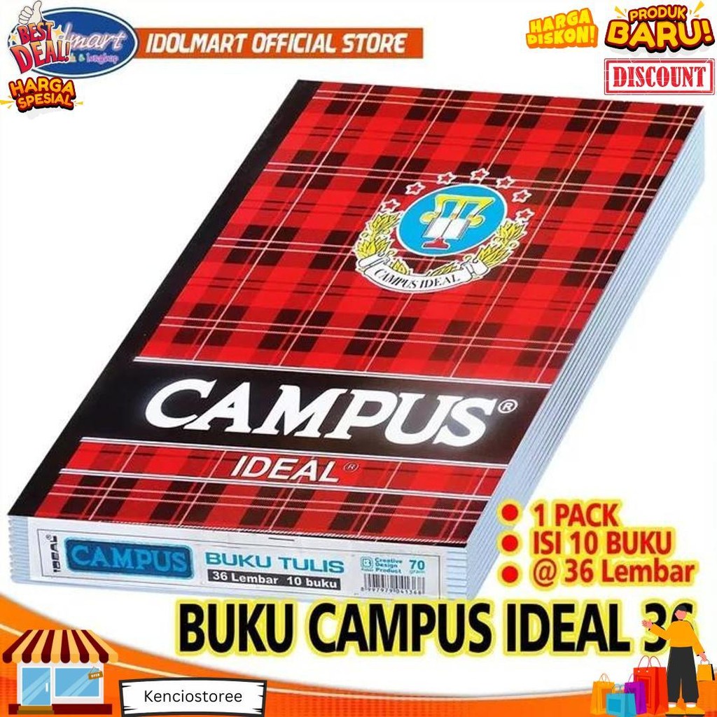 

Idolmart Buku Tulis Campus Ideal Isi 36 Lembar Surabaya D Best Seller