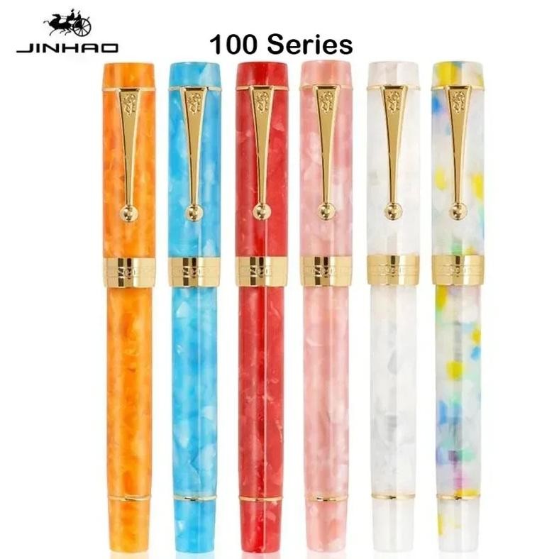 

Jinhao 100 Centennial Fountain Pen Resin Gold Clip Nib Ef F M Students Pens Business Stationery School Office Supplies Pk 9019