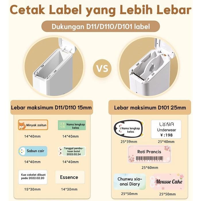 

Niimbot D101 Label Printer, Pencetak Label Termal Portabel Wireless Bluetooth Untuk Ponsel Android / Ios Original Dan Terpercaya
