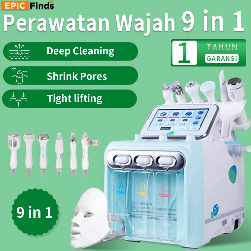 Alat Hydra Peel 11in1 Profesional - Beragam Perawatan Wajah Terbaik, Termasuk Aqua Peel, Hydrogen Ox