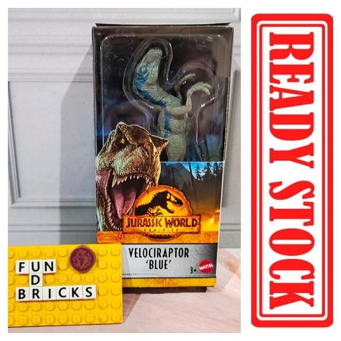 Jurassic World Dominion Small Velociraptor Blue Mattel