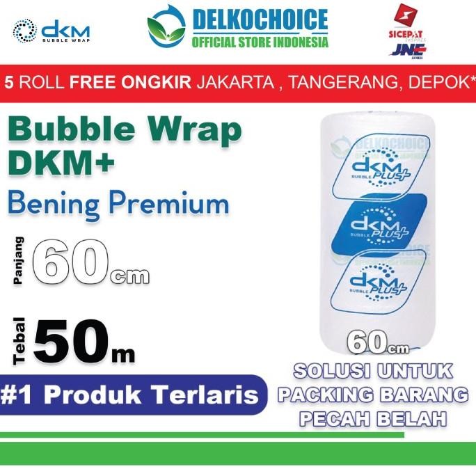 

tersedia kargo plastik bubble wrap bening 60cm x 50m premium dkmplus / roll