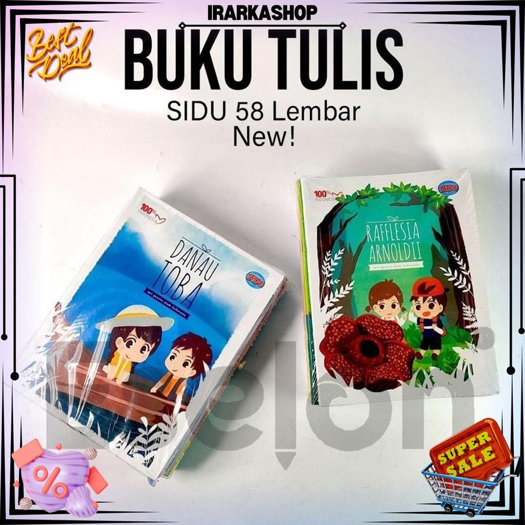 

10Pcs Buku Tulis Sidu Garis 58Lembar / 1Pack Buku Tulis Sidu 58Lembar D Best Seller