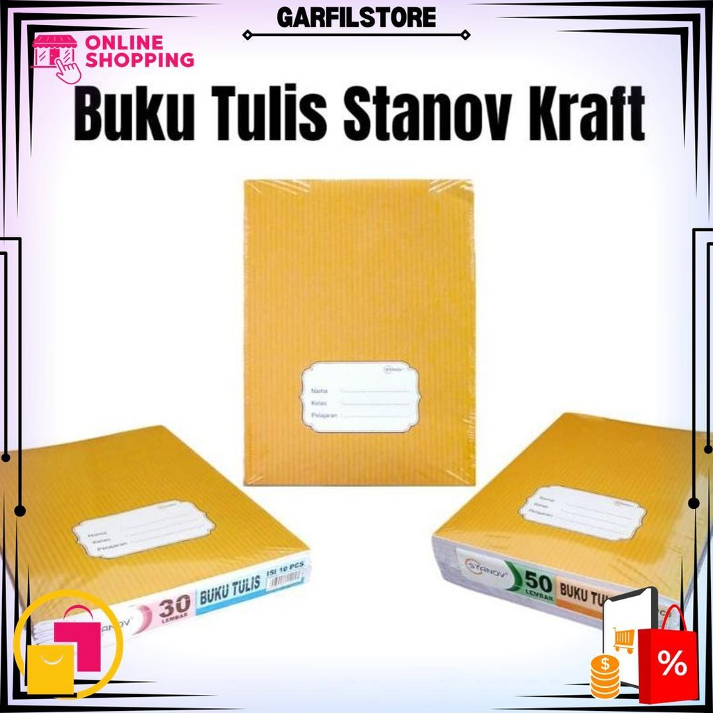 

Buku Tulis Kwarto Stanov 50Lembar Kraft / Coklat (10Pc) D Best Seller