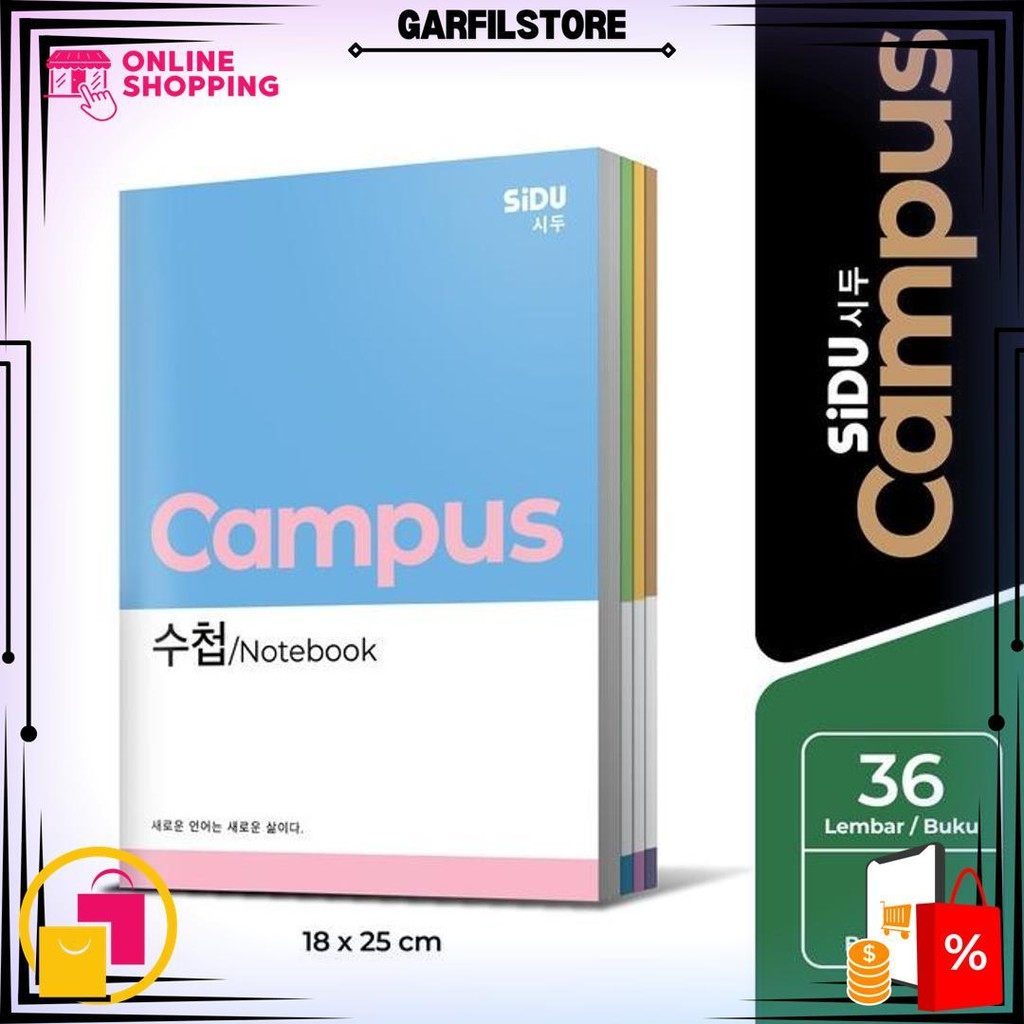 

Sidu Campus Buku Tulis 36 Lembar - 5 Buku D Cod