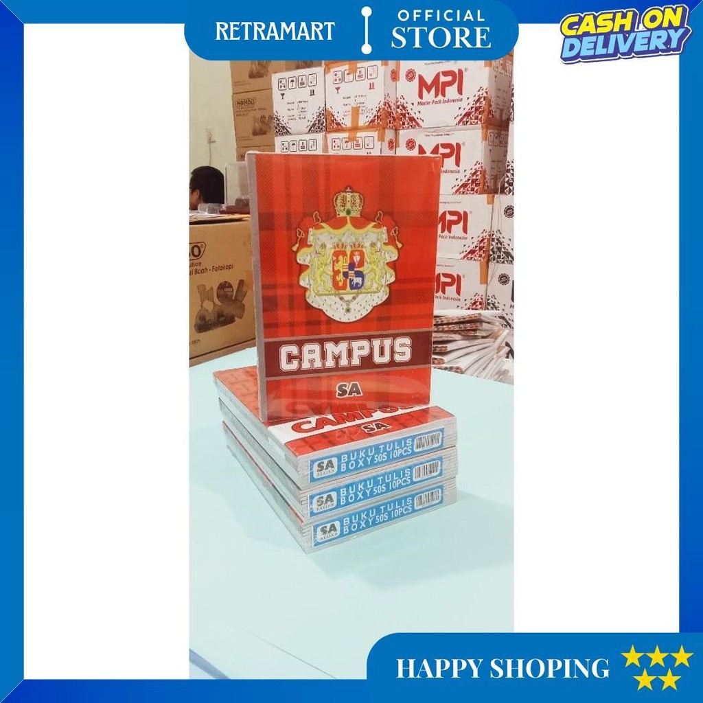 

Buku Tulis Panjang Campus 50 Lembar Boxy Sampul Tebal | 1 Pack = 10 Buku D Best Seller