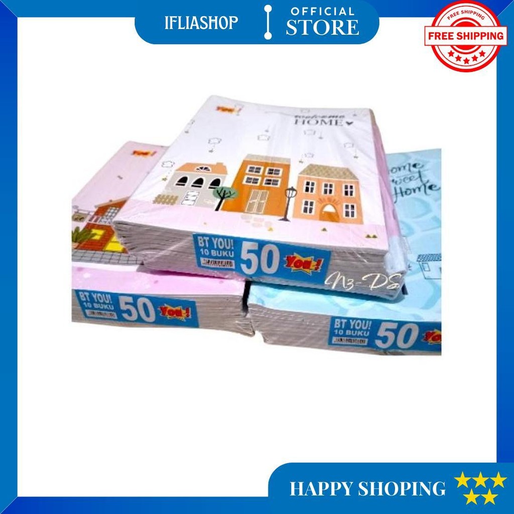 

Bt You 50 Buku Tulis Murah Isi 50 Lembar 1 Pak 10Pcs D Sale