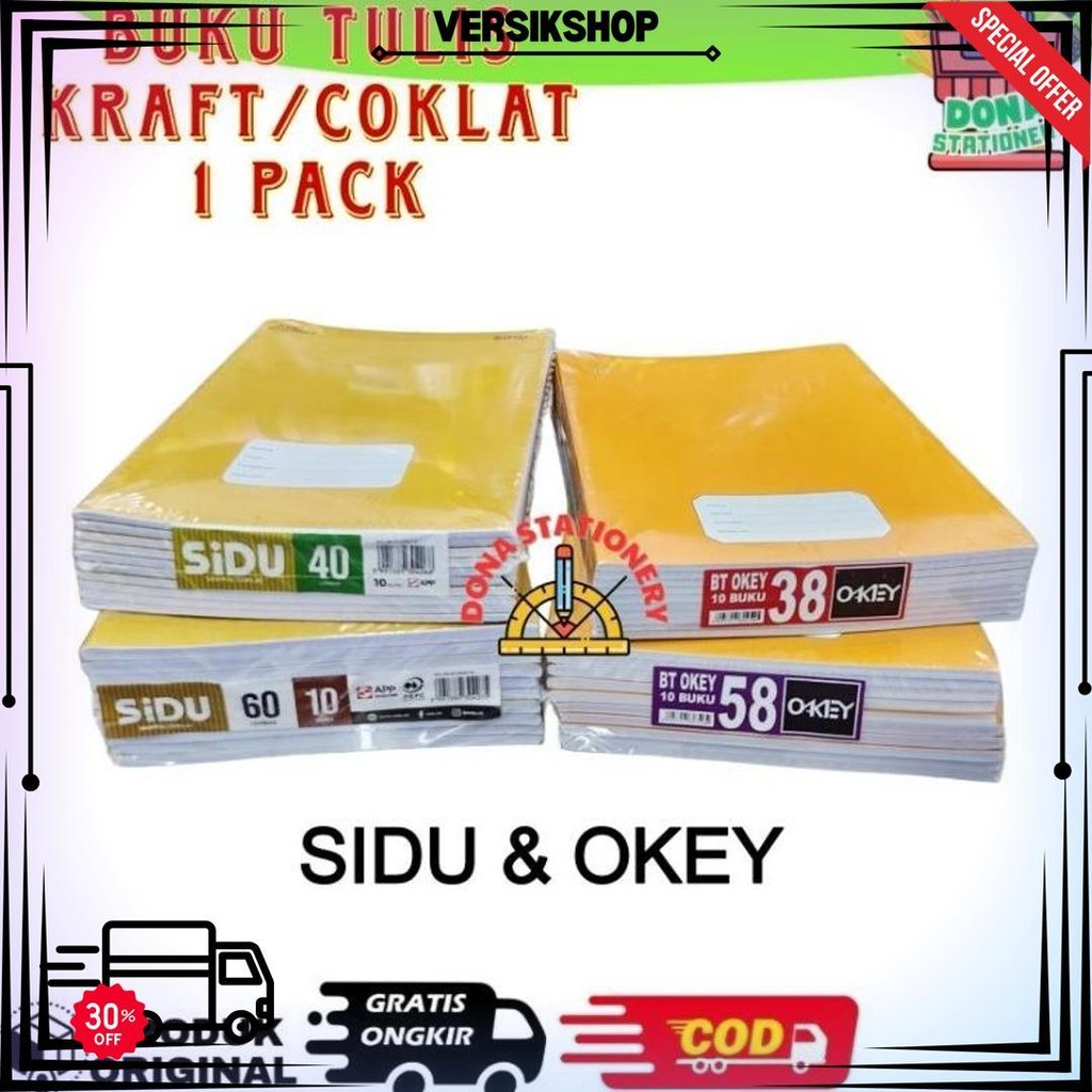 

[ Pack ] Buku Tulis Sidu Sampul Coklat | Buku Tulis Sidu 40 Lembar | Buku Tulis Sudah Di Sampul | Buku Tulis Sidu Coklat D Termurah