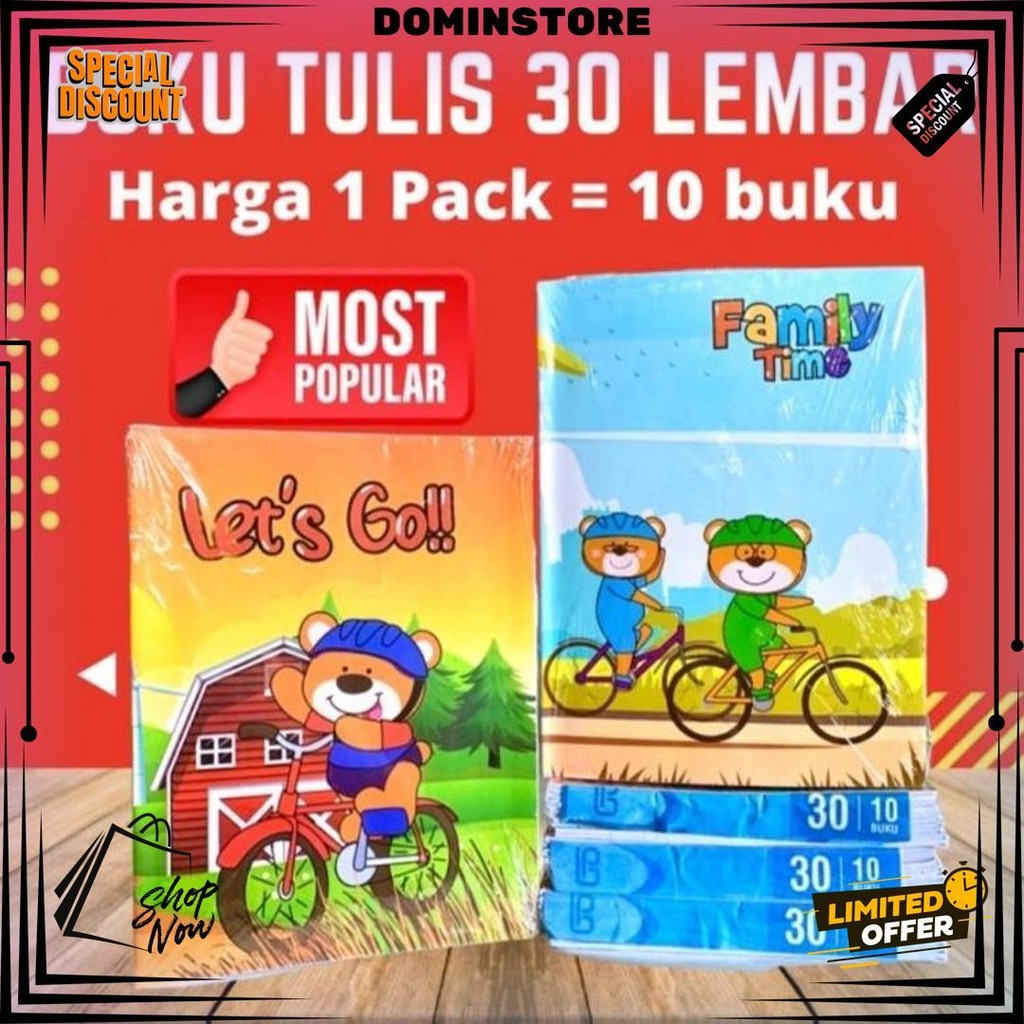 

Buku Tulis Isi 30 Lembar Termurahh Isi 10Pcs D Best Seller