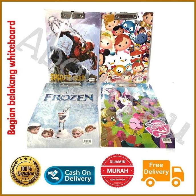 

10Pcs Papan Jalan Karakter / Clipboard Ujian Papan Tulis Anak Bolak Balik Besar Board Plastik Stationery New Stok