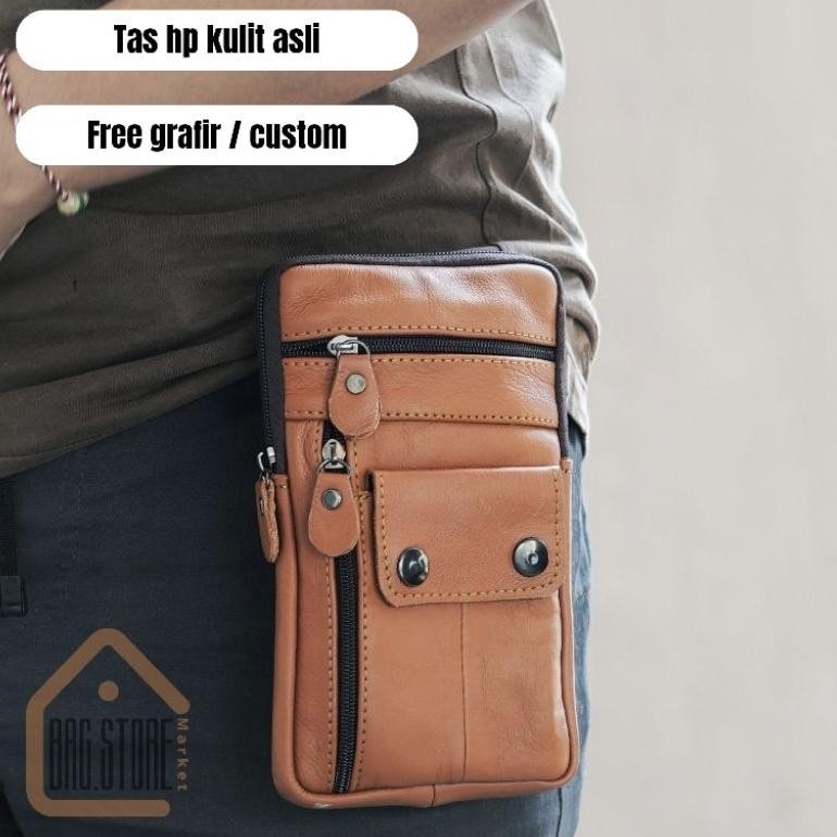 Nl-8 Sd-67 Tas Kecil Untuk Hp/ Mancing/ Bersantai Dari Kulit Sapi Hemat