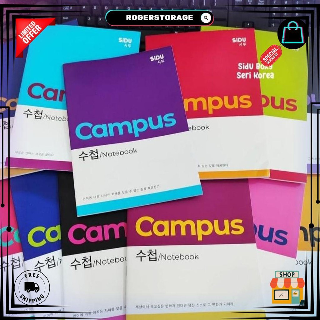 

(1Pak Isi 5Buku)Sidu Buku Tulis Campus 42 Lembar / Buku Tulis Sidu Campus 1Pak Isi 5 Buku D Best Seller