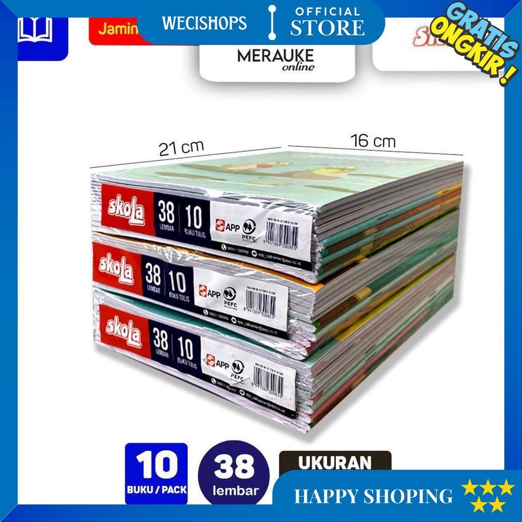 

Buku Tulis Skola 38 Lembar (1 Pack Isi 10 Buku) D Sale