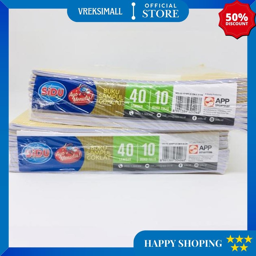 

Buku Tulis Sampul Cokelat Sinar Dunia Kraft / Sidu 40X10 Lembar D Cod