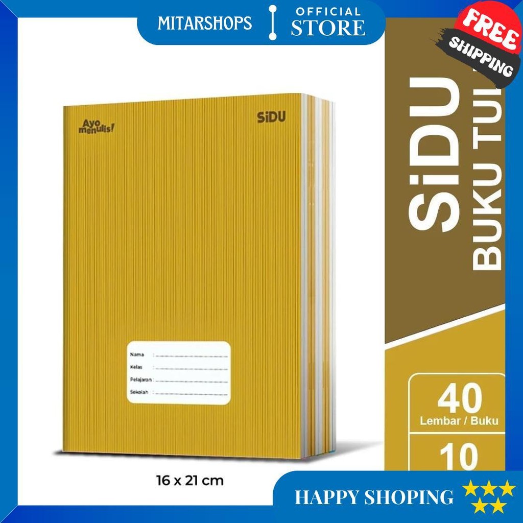 

[ Pak ] Buku Tulis Sidu Sinar Dunia 40 Lembar Sampul Coklat / Kraf Grosir (Isi 10 Buku) D Cod