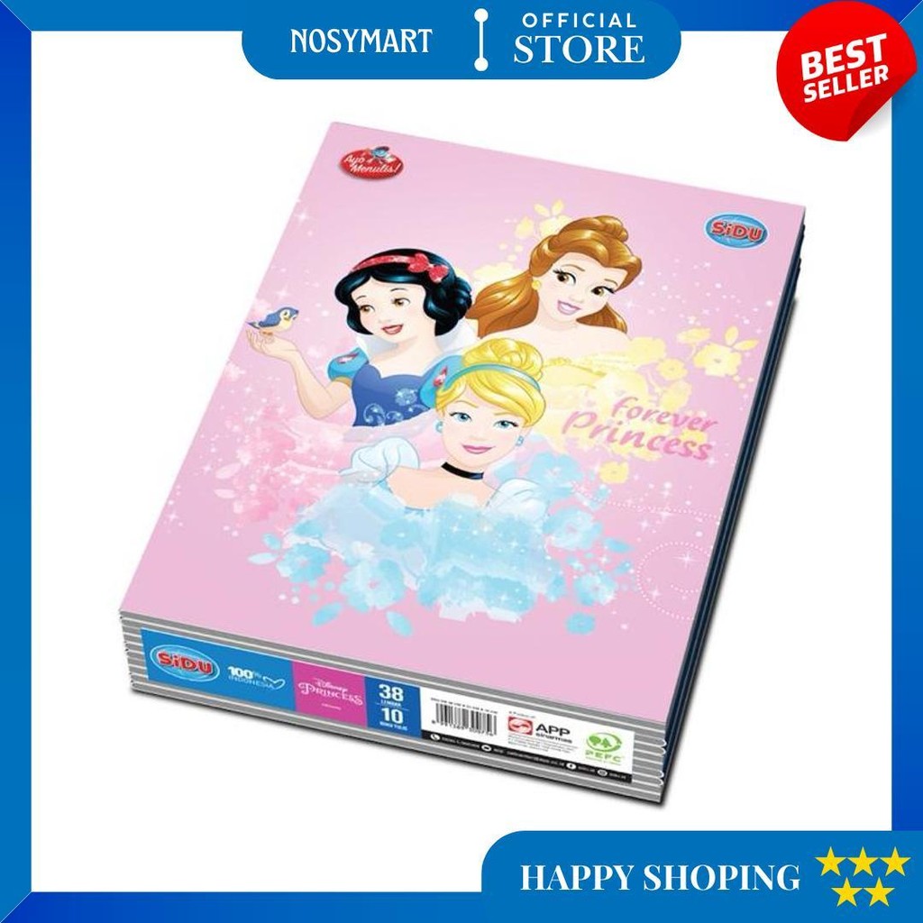 

10 Buku - Sidu Buku Tulis Disney Princess 38 Lembar D Termurah