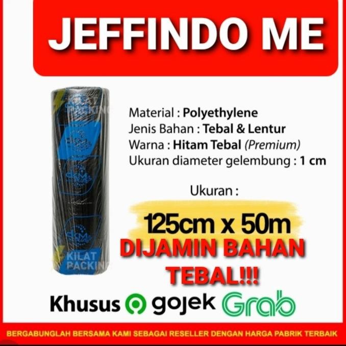 

tersedia plastik bubble wrap hitam tebal 125cm x 50m / bubble wrap dkm plus