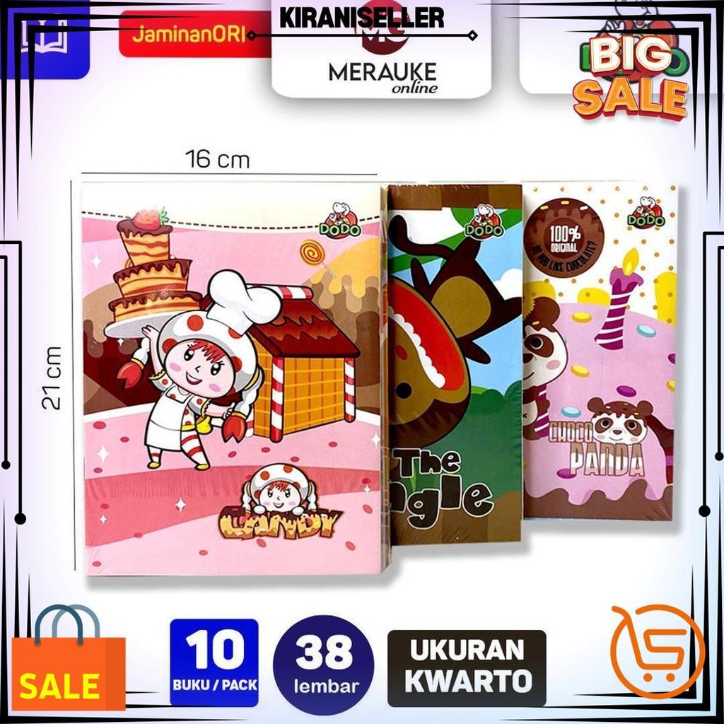 

Buku Tulis Dodo 38 Lembar (1 Pack Isi 10 Buku) D Sale