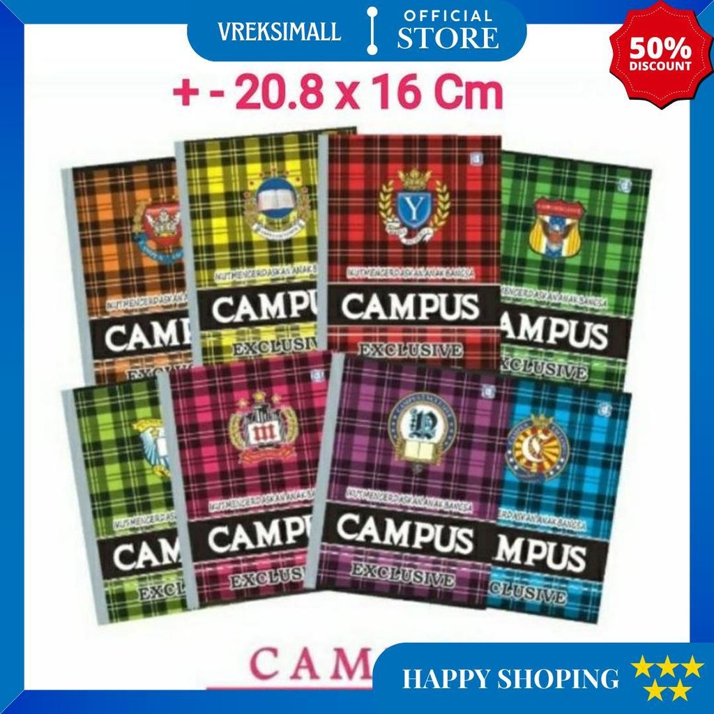 

Buku Tulis 38 Lembar Isi 10 Buku Random Campus D Best Seller