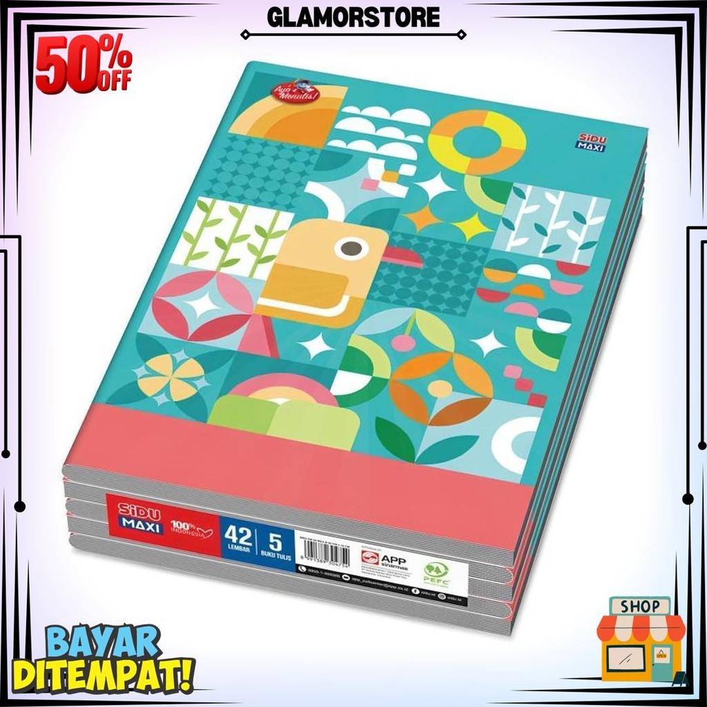 

Buku Tulis Sinar Dunia Sidu Maxi Boxy Isi 42 Lembar Per Pack Isi 5 Pcs D Gratis Ongkir