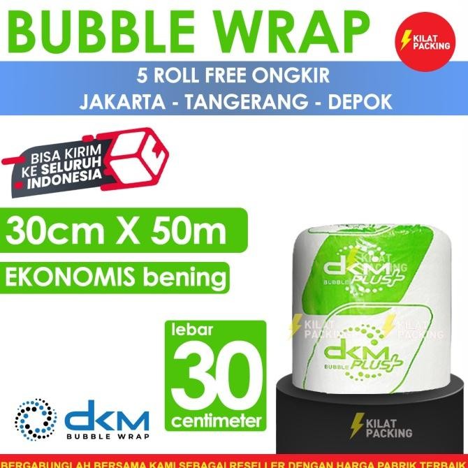 

tersedia bubble wrap ekonomis bening 30cm x 50m tebal plastik bubblewrap roll