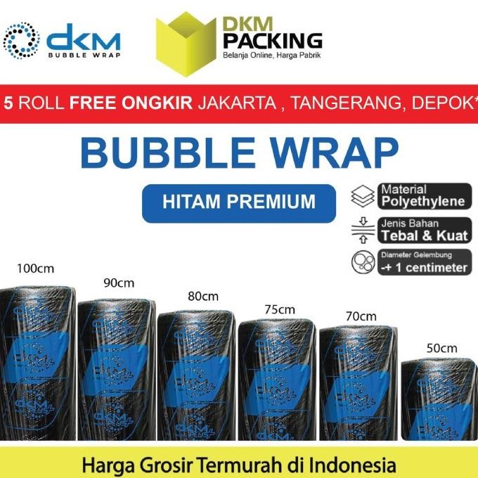 

tersedia plastik bubble wrap dkm hitam premium 50m bubblewrap packing tebal