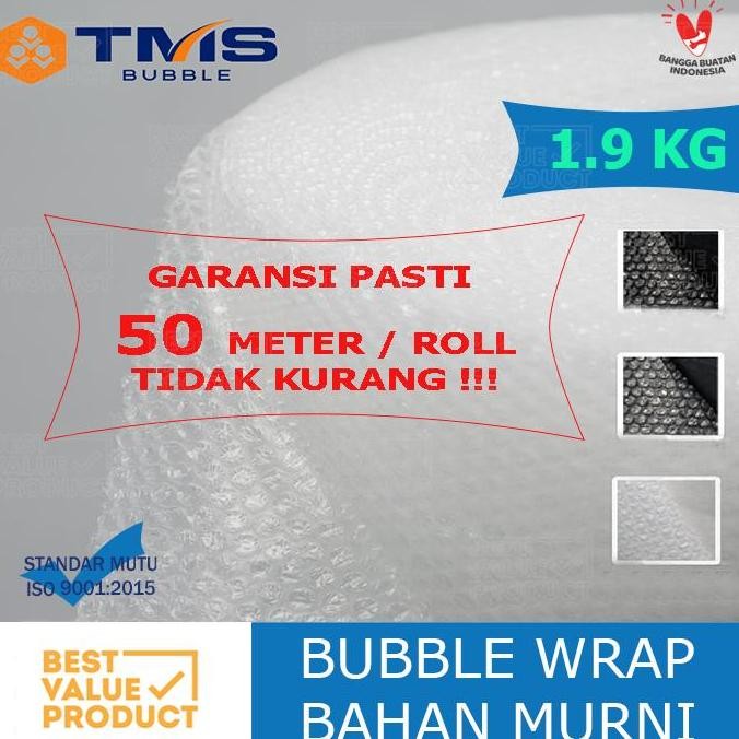 

tersedia bubble wrap roll bening / hitam tms 1.9 kg