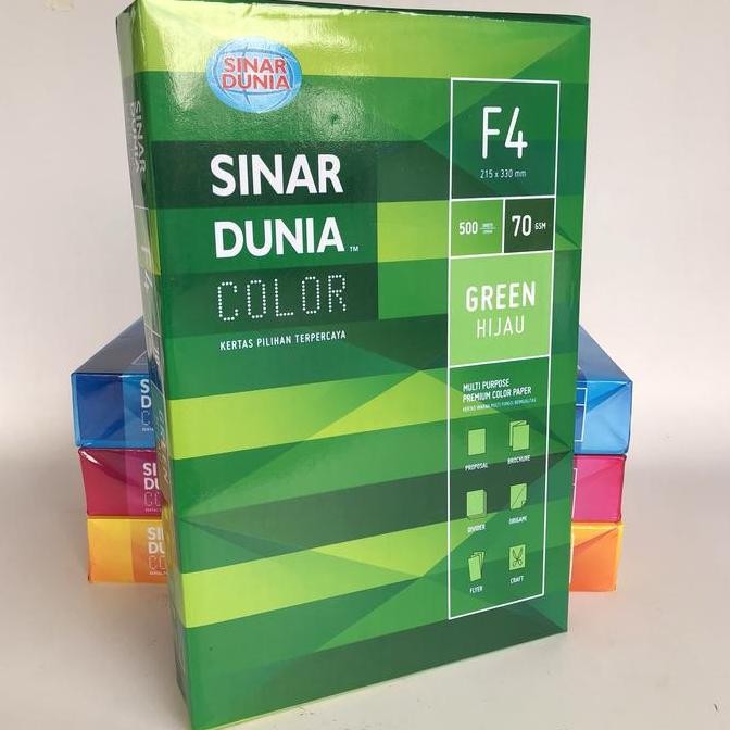 

kertas HVS warna F4 Sinar Dunia 70gsm murah