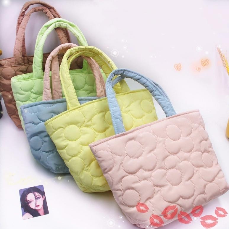 

FE24 TW39 Premium Puff Korean Hand Bag / Mini Korean Bag Pastel Color / Tas Tangan Korea Warna Pastel / Tote Bag Sale Original