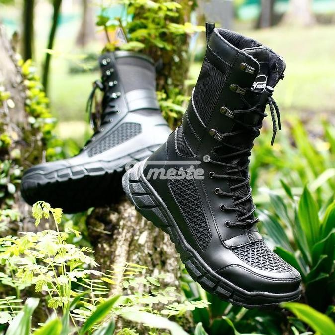 Diskon SEPATU SAFETY PDL BOA TNI/polri/SECURITY SEMI KULIT VMESTE Boots Karet shoes sepaturub track 